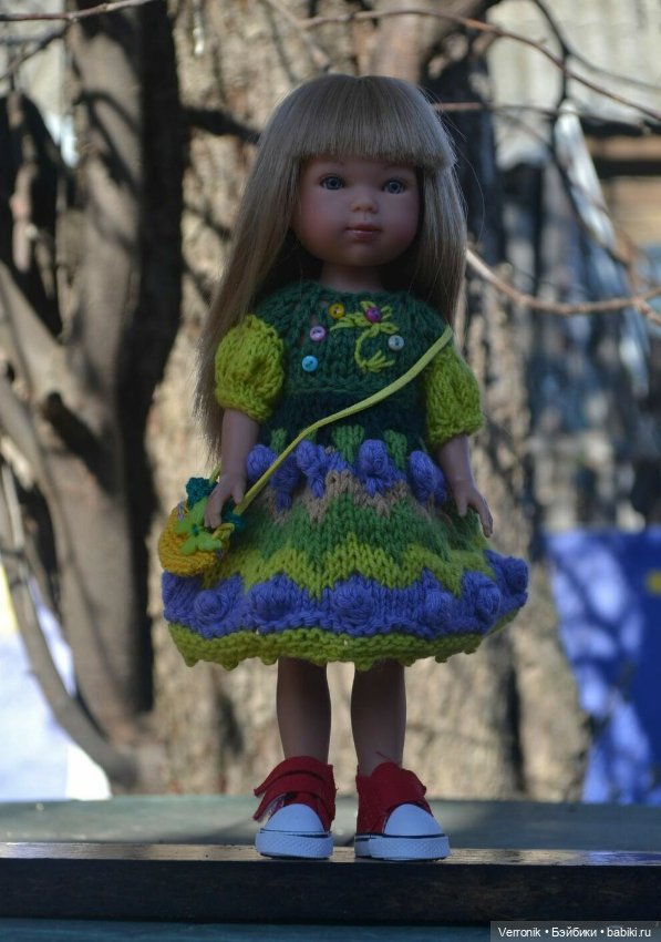 Платье и сумочка для куклы Vestida de Azul, для куклы 28 см