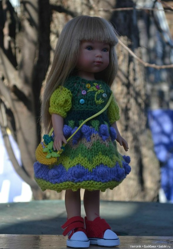 Платье и сумочка для куклы Vestida de Azul, для куклы 28 см (фото 4)