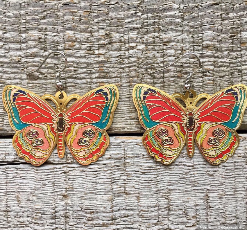 Серьги бабочки — Аксессуары для кукол (фото 2)
