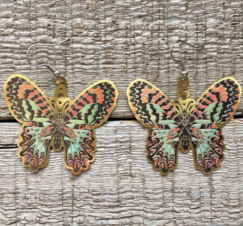 Серьги бабочки — Аксессуары для кукол