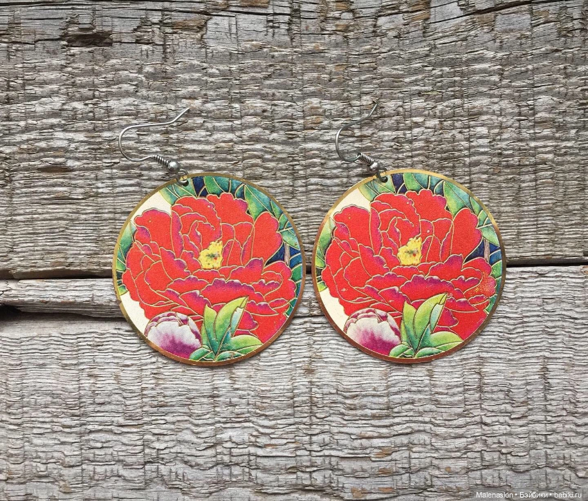 Серьги цветы — Аксессуары для кукол