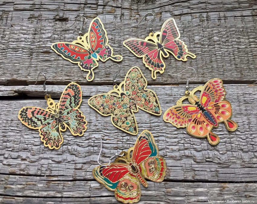 Серьги бабочки — Аксессуары для кукол (фото 6)