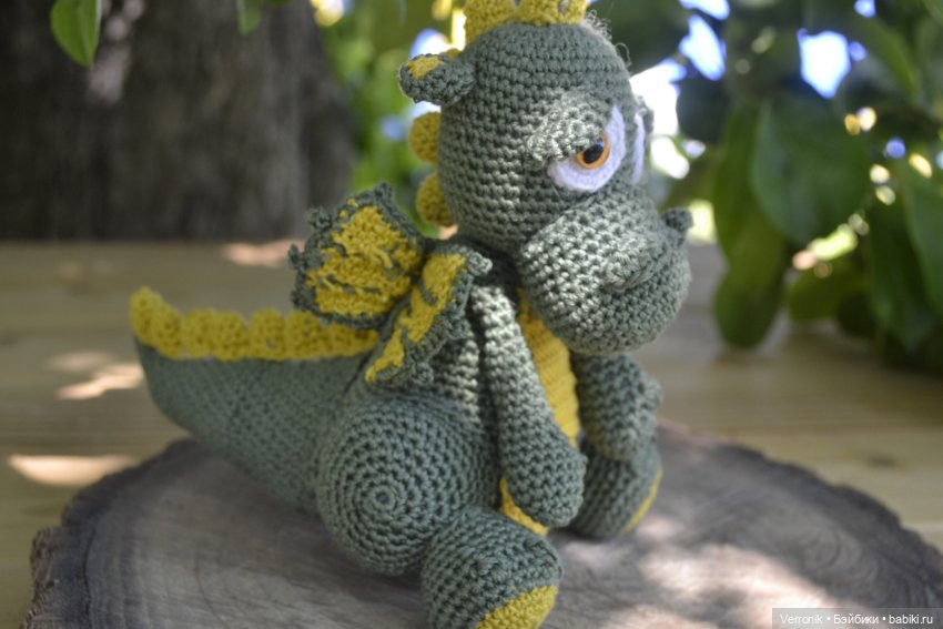 Дракончик Сеня. Игрушка ручной работы (фото 5)