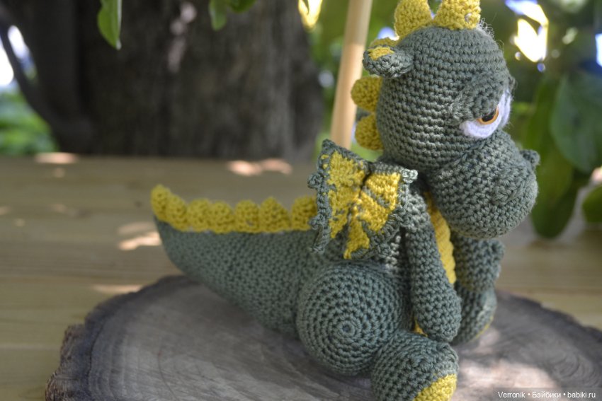 Дракончик Сеня. Игрушка ручной работы (фото 2)