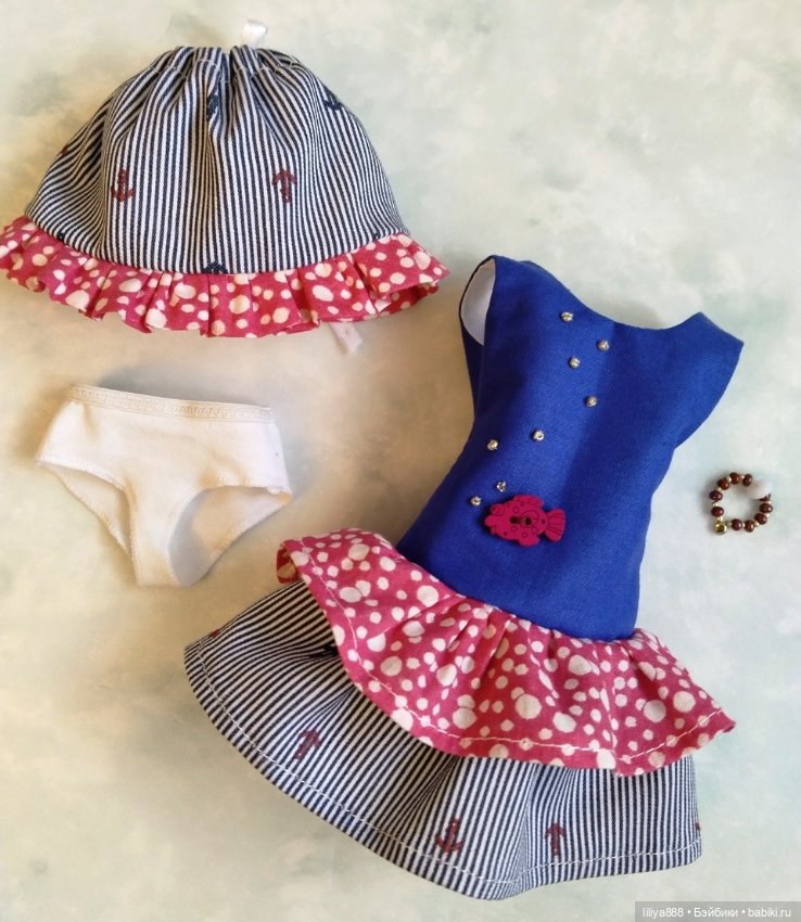 Комплект на Руби Ред (Ruby Red) морской тематики, 4 предмета (фото 5)