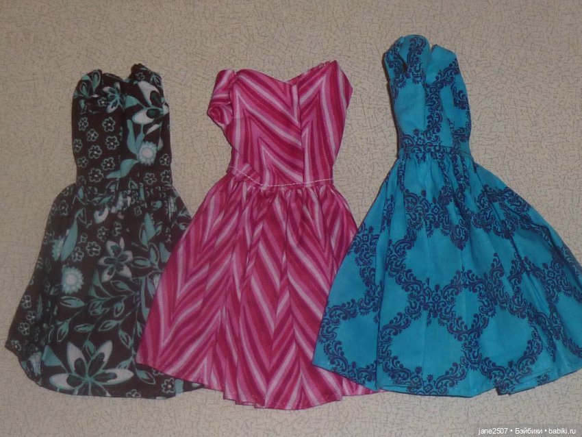 Платья Handmade (лот №1) для Барби старого образца, Silkstone, классического тела FR, East 59