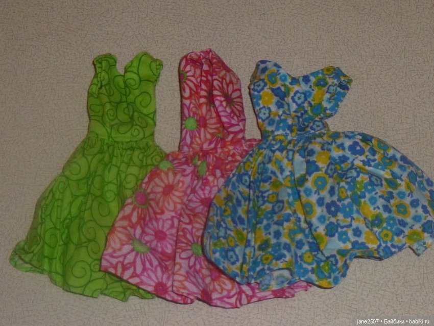 Платья Handmade (лот №5) для Барби старого образца, Silkstone, классического тела FR, East 59