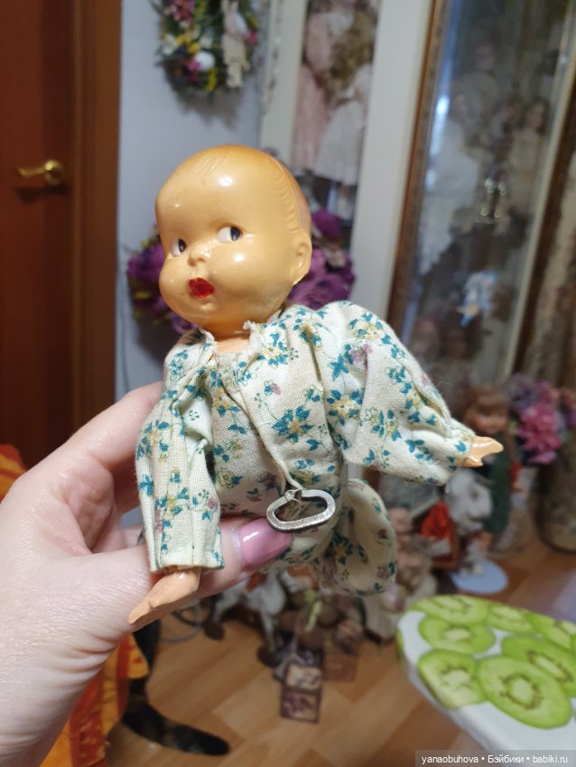 Заводной ползающий пупс №1. США. Винтаж (фото 3)