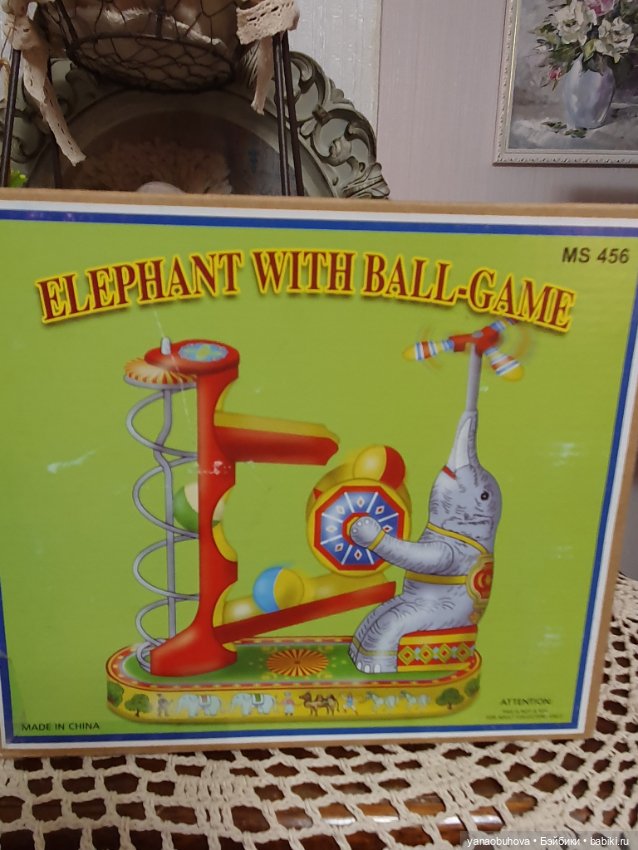 Винтажная заводная игрушка слон (фото 7)