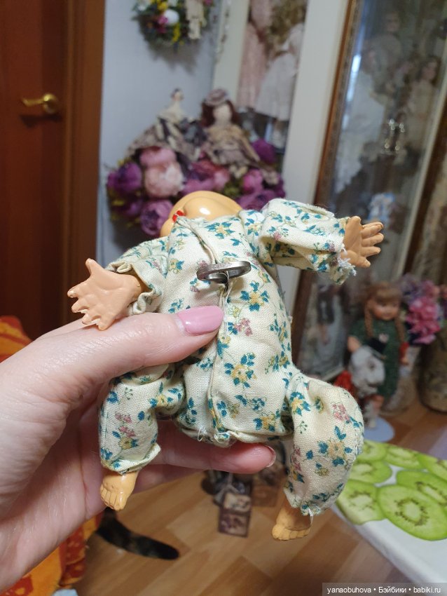 Заводной ползающий пупс №1. США. Винтаж (фото 4)