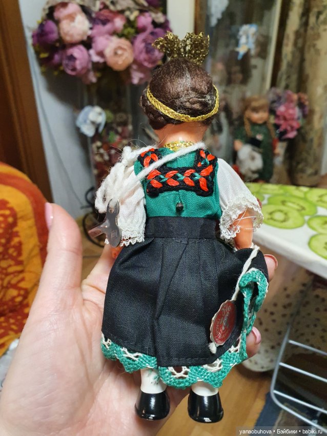 Заводная танцующая куколка. Германия. Винтаж (фото 3)