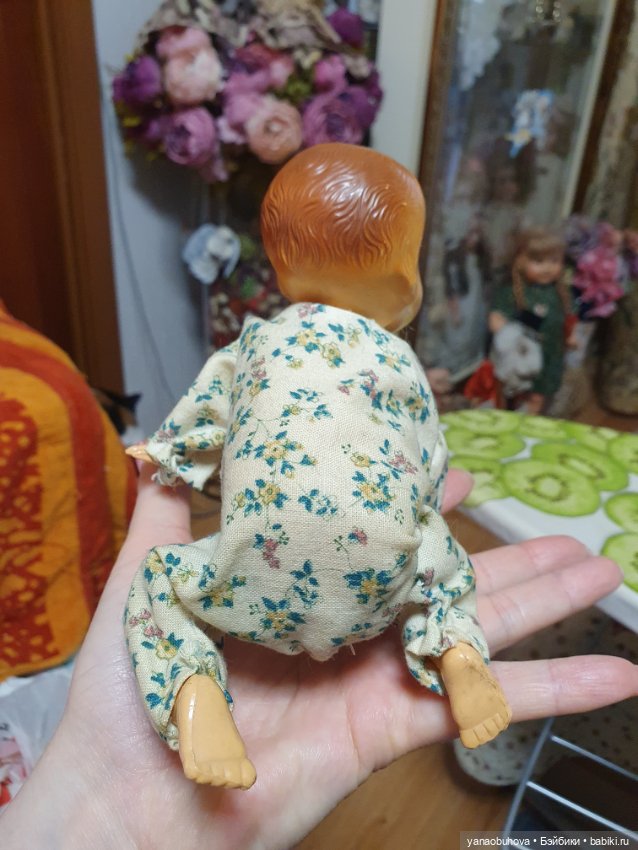 Заводной ползающий пупс №1. США. Винтаж (фото 6)