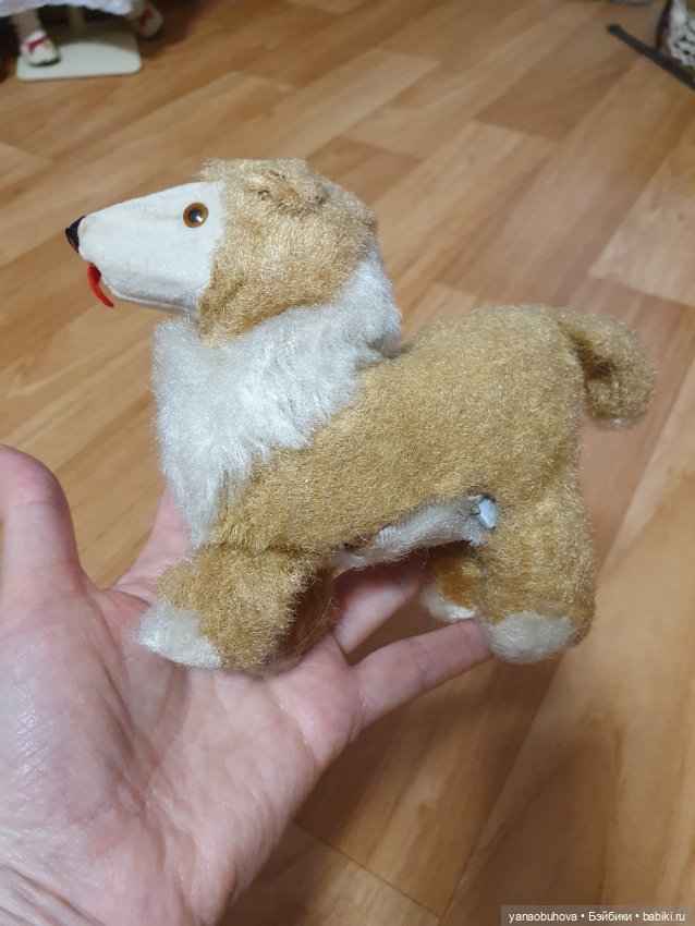 Старинная заводная игрушка собака Колли (фото 2)