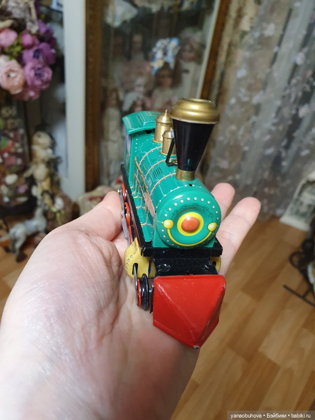 Репро игрушка паровоз. Копия с антикварной. В коробке (фото 2)