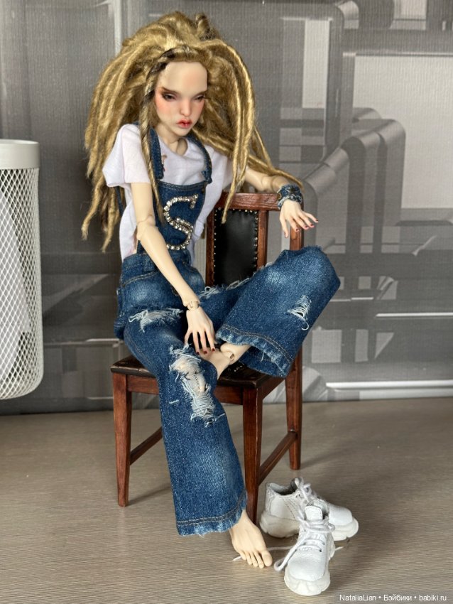 Полукомбинезон /джинсы для Pashapasha mini, Joydolls, MSD (фото 7)