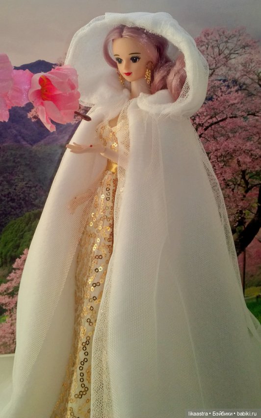 Золотое платье с накидкой для кукол Integrity, Барби,Такара (фото 4)