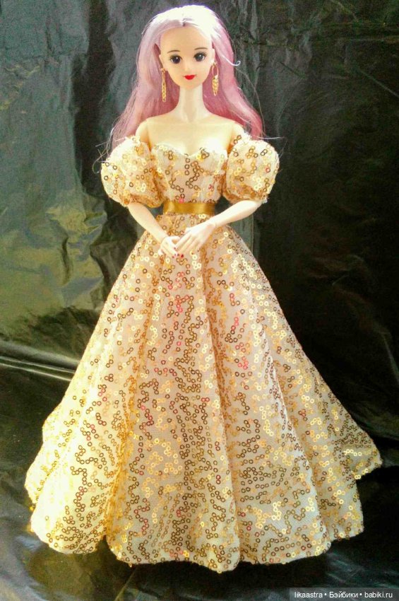 Золотое платье с накидкой для кукол Integrity, Барби,Такара