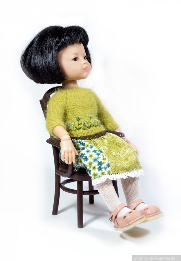 Венское кресло "Подорожник" 1:6 для кукол 29-35 см (для кукол Barbie, Paola Reina, Momoko, bjd) (фото 3)