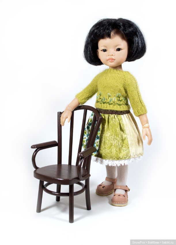 Венское кресло "Подорожник" 1:6 для кукол 29-35 см (для кукол Barbie, Paola Reina, Momoko, bjd) (фото 4)