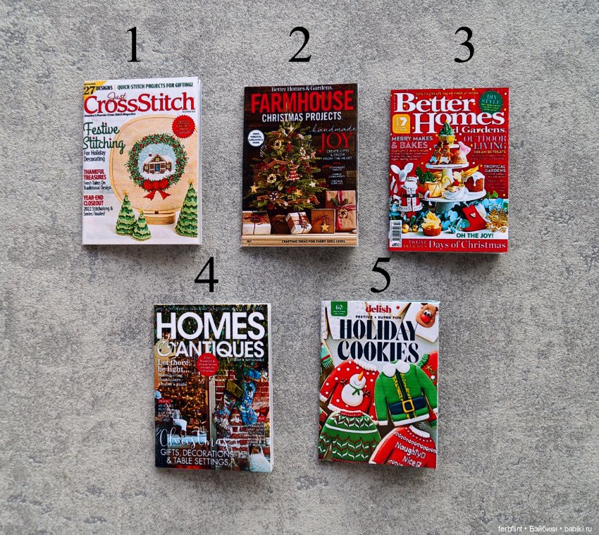 Набор Новогодних журналов №2 (на англ.) в масштабе 1:6 (фото 2)