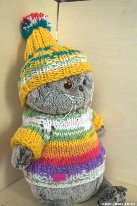 Свитер и шапочка для Басика 25 см (фото 4)