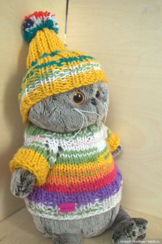 Свитер и шапочка для Басика 25 см (фото 3)