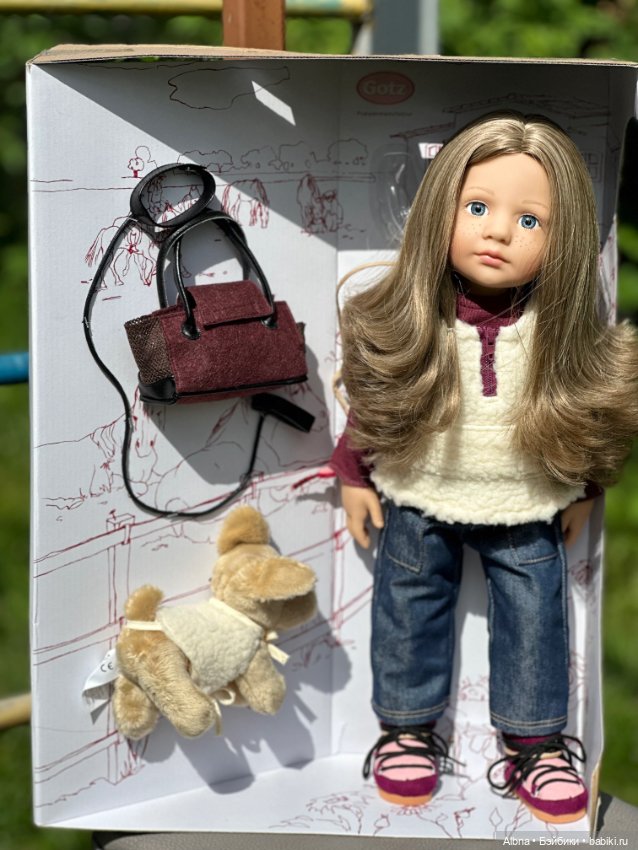 Элла Ella Готц Gotz с голубыми, стеклянными глазками на классике