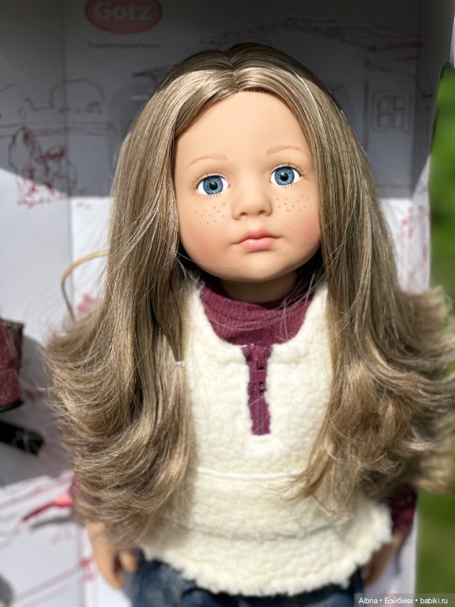 Элла Ella Готц Gotz с голубыми, стеклянными глазками на классике (фото 3)