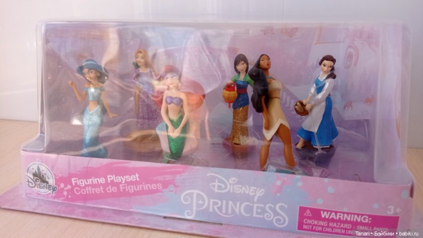 Принцессы Дисней, фигурки Ариель Жасмин Рапунцель Белль Покахонтас Мулан (фото 4)