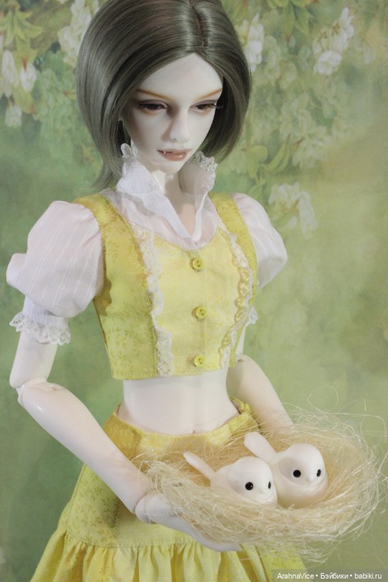 "Кокетка" - летний костюм на стройную BJD-девочку (фото 2)
