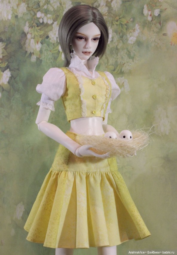 "Кокетка" - летний костюм на стройную BJD-девочку (фото 4)