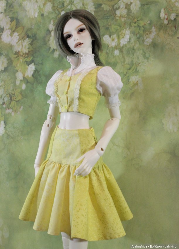 "Кокетка" - летний костюм на стройную BJD-девочку