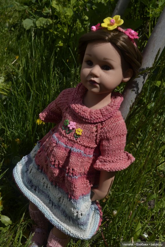 Платье, гольфы и шнур для волос для куклы Gotz (фото 3)