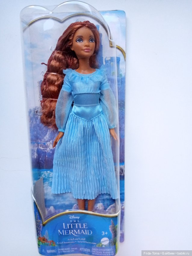 Русалочка Ариэль Дисней Disney the Little Mermaid Ariel Doll в голубом платье , на теле с ногами (фото 2)