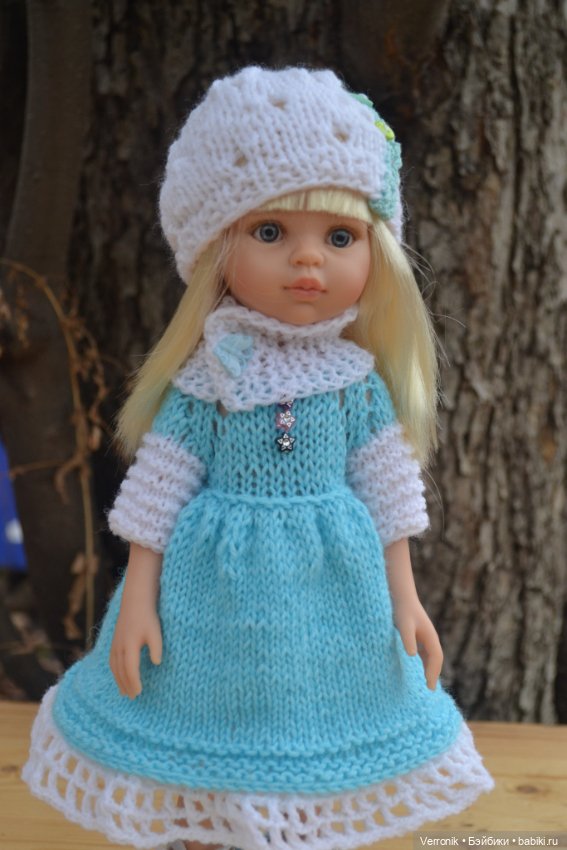 Платье, шапочка, снуд и гетры для куклы Paola Reina