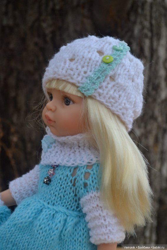 Платье, шапочка, снуд и гетры для куклы Paola Reina (фото 5)