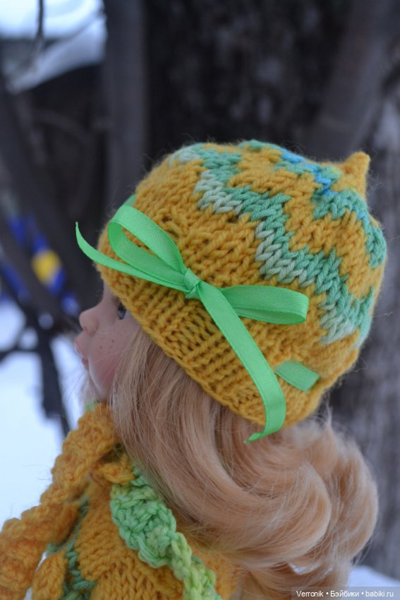 Свитер, шарф и шапочка для куклы Paola Reina (фото 4)