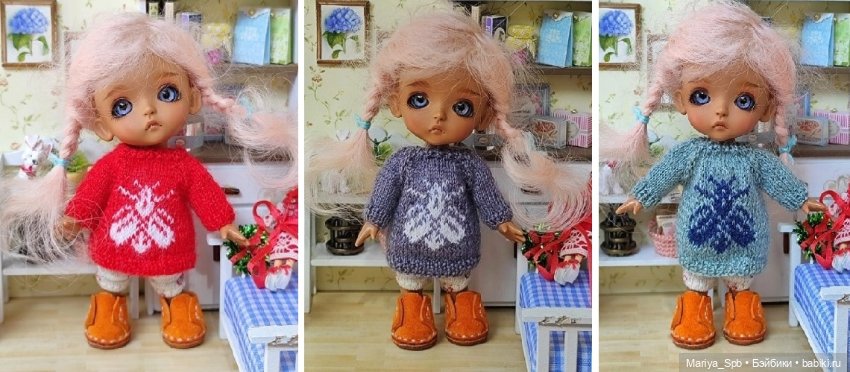 Вязаные наряды для малышки лати / lati white (фото 7)