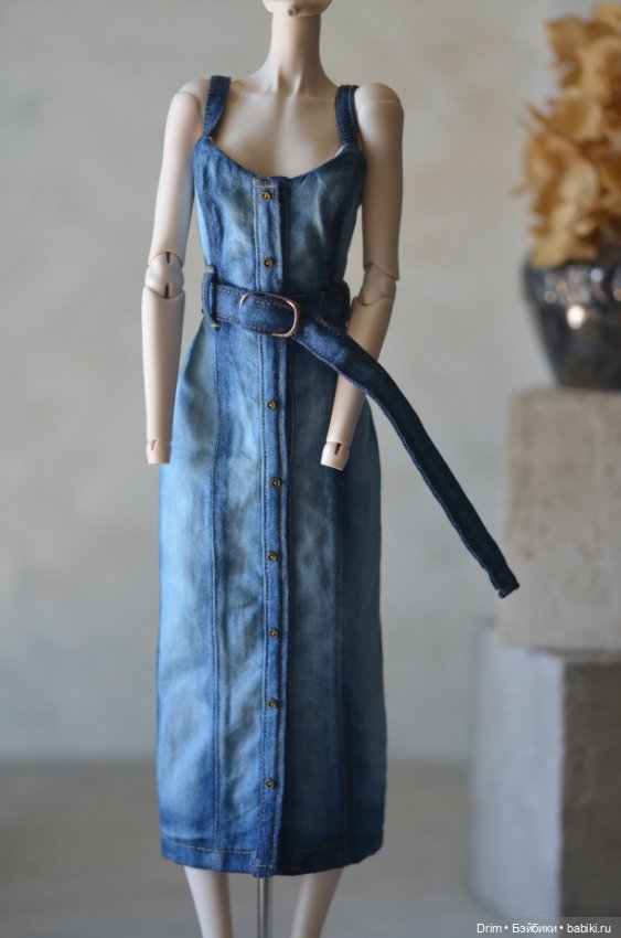 Сарафан джинсовый на кукол Н.Лосева (фото 2)