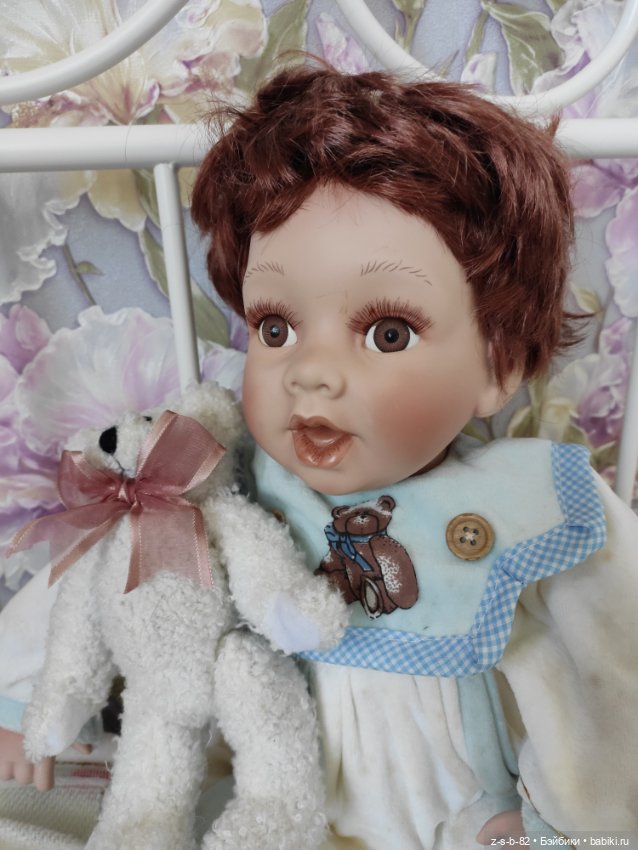 Немецкий малыш с мишкой — Фарфоровые куклы (фото 3)