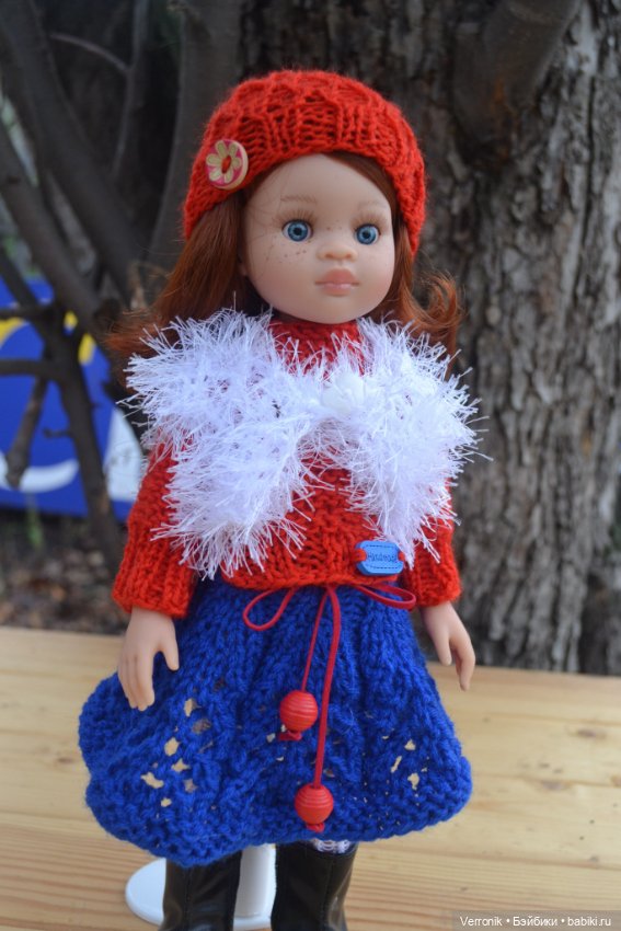 Комплект одежды "Красное и синее" для куклы Paola Reina (фото 4)