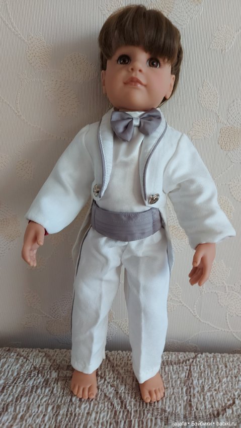 Белый парадный костюм для куклы (фото 3)