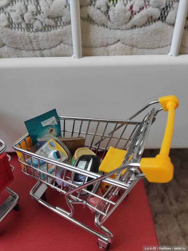 Тележка с продуктами — Миниатюра для кукол (фото 3)