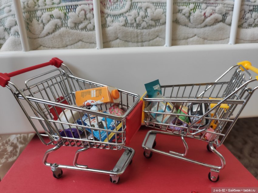 Тележка с продуктами — Миниатюра для кукол (фото 2)