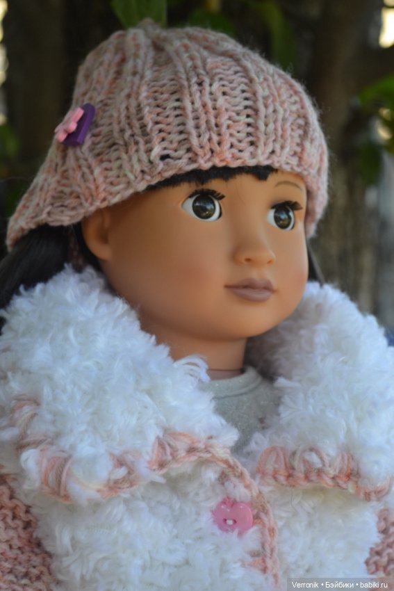 Шуба и шапка для куклы Gotz 46 см (фото 2)