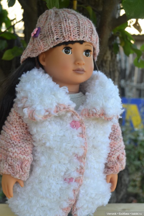 Шуба и шапка для куклы Gotz 46 см (фото 4)