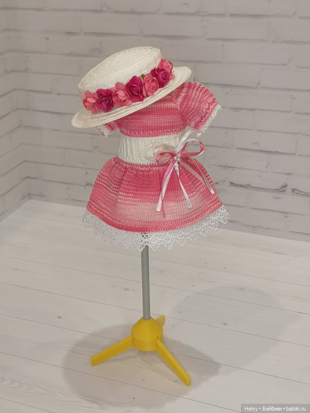 Платье и шляпка для кукол Little Darling и Paola Reina (фото 9)