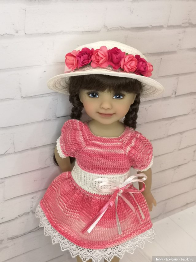 Платье и шляпка для кукол Little Darling и Paola Reina (фото 5)