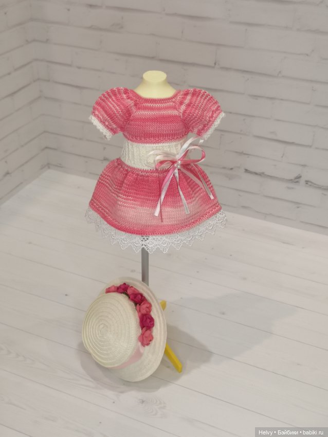 Платье и шляпка для кукол Little Darling и Paola Reina (фото 7)
