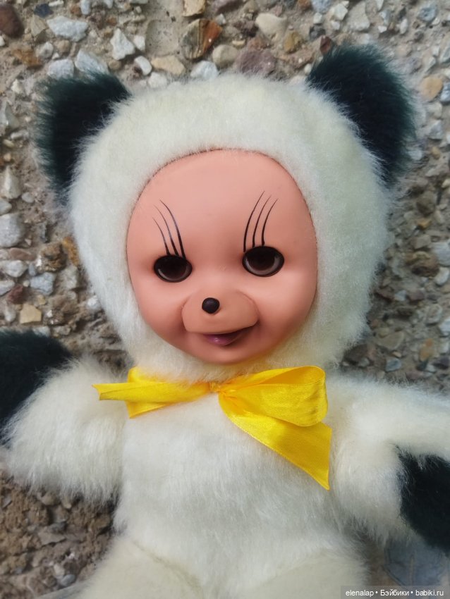 Немецкий винтажный мишка с резиновой мордочкой